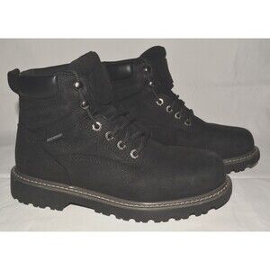 Wolverine Steel Toe Waterproof Work Boots Black Leather Men’s 9.5 W ASTM F2413-1